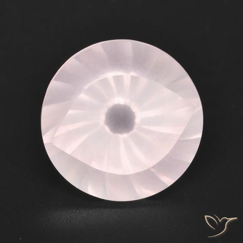 6.06ct Natural Rosado claro Cuarzo rosa, Redondo, Transparente