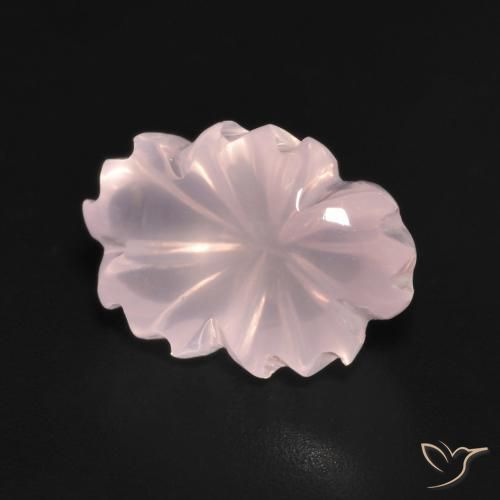 6.60ct Natural Rosado claro Cuarzo rosa, Corte Flor, Transparente