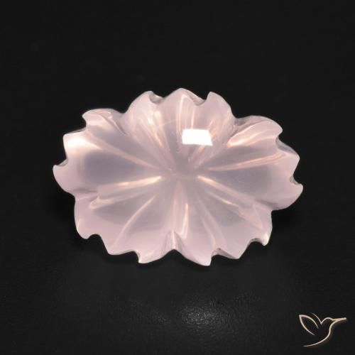 Cuarzo rosa Rosado claro natural de 6.60 ct, Corte Flor, Transparente