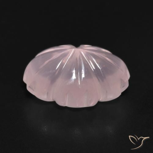 Cuarzo rosa Rosado claro natural de 6.60 ct, Corte Flor, Transparente