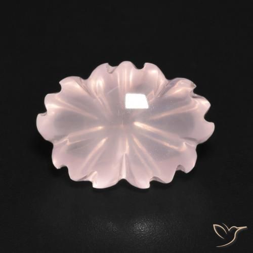 6.71ct Natural Rosado claro Cuarzo rosa, Corte Flor, Transparente