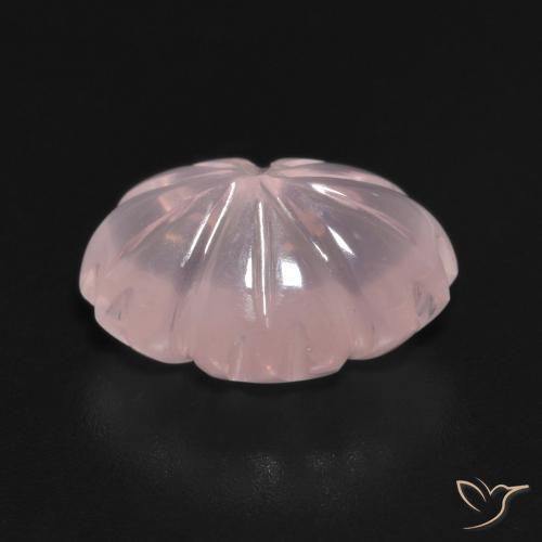 Cuarzo rosa Rosado claro natural de 6.71 ct, Corte Flor, Transparente