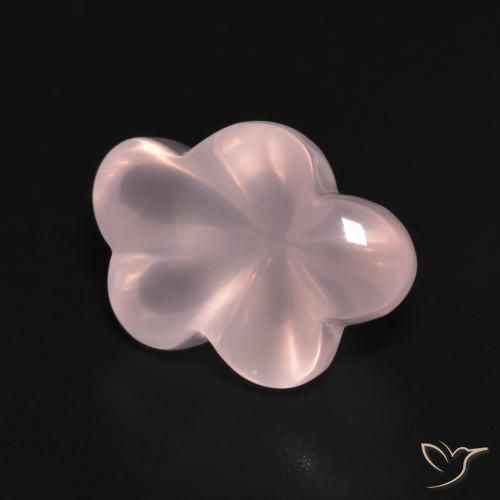 Cuarzo rosa Rosa rosado natural de 6.35 ct, Corte Flor, Transparente