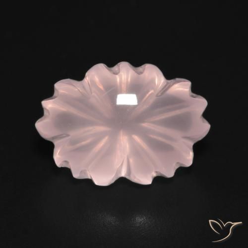 6.32ct Natural Rosado claro Cuarzo rosa, Corte Flor, Transparente