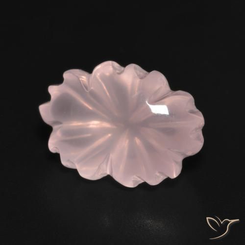 Cuarzo rosa Rosado claro natural de 6.32 ct, Corte Flor, Transparente