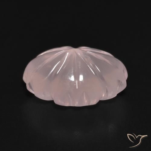 Cuarzo rosa Rosado claro natural de 6.32 ct, Corte Flor, Transparente