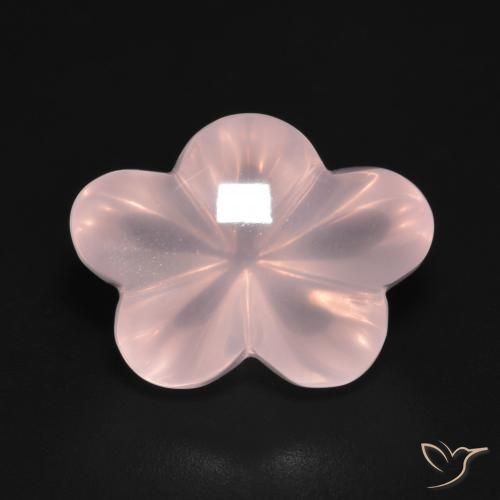 9.48ct Natural Rosado claro medio Cuarzo rosa, Corte Flor, Transparente