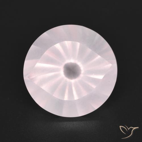 5.64ct Natural Rosado muy claro Cuarzo rosa, Redondo, Transparente