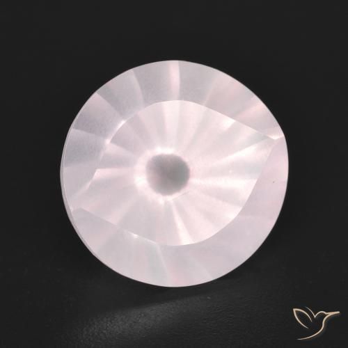 Cuarzo rosa Rosado muy claro natural de 5.64 ct, Redondo, Transparente