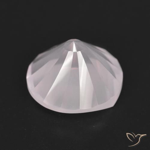 Cuarzo rosa Rosado muy claro natural de 5.64 ct, Redondo, Transparente