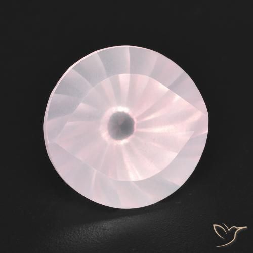 Cuarzo rosa Rosado rosa muy claro natural de 5.50 ct, Redondo, Transparente