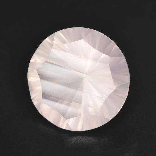 Cuarzo Rosa Rosado claro natural de 5.14 ct, Corte Redondo, Transparente
