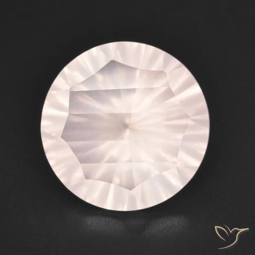 5.06ct Natural Rosado muy claro Cuarzo rosa, Redondo, Transparente