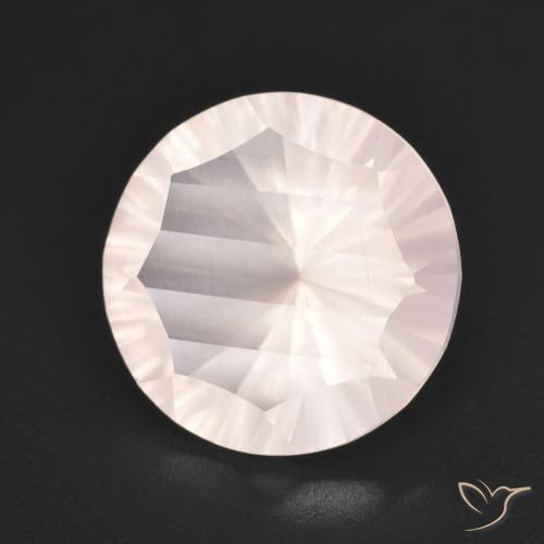Cuarzo rosa Rosado muy claro natural de 5.06 ct, Redondo, Transparente