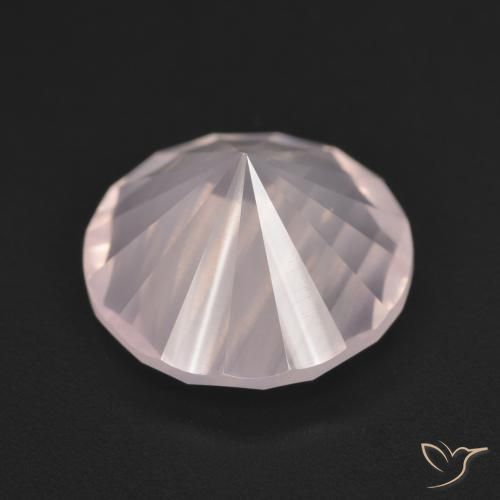 Cuarzo rosa Rosado muy claro natural de 5.06 ct, Redondo, Transparente