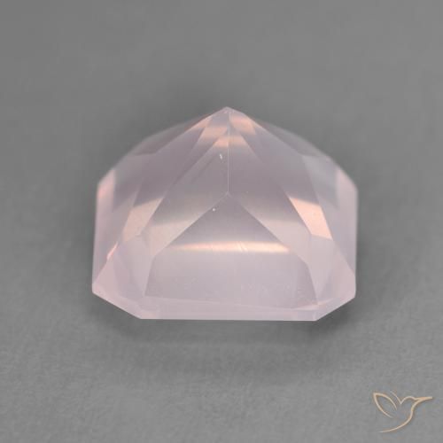Cuarzo rosa Rosa rosado natural de 4.15 ct, Corte Octágono / Esmeralda, Transparente