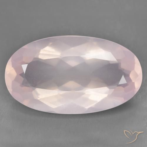 29.20ct Natural Rosado claro Cuarzo rosa, Ovalada, Transparente