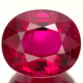 turmalina rubelita Roja Rosa natural de 3.29 ct, Corte Óvalo, SI-I1