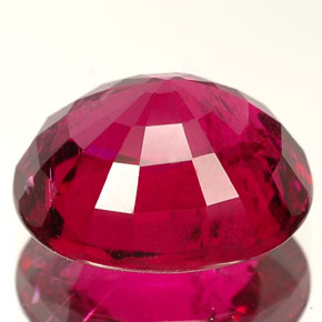 turmalina rubelita Roja Rosa natural de 3.29 ct, Corte Óvalo, SI-I1