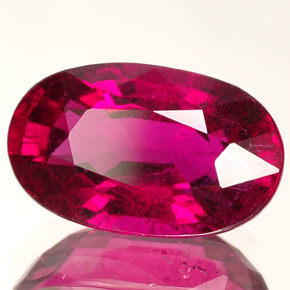 turmalina rubelita Roja Rosa natural de 3.61 ct, Corte Óvalo, VS