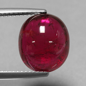 Turmalina rubelita rojo natural de 6,77 ct, transparente, transparente / translúcido