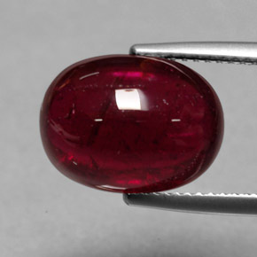 Turmalina rubelita rojo natural de 7,59 ct, transparente, transparente / translúcido