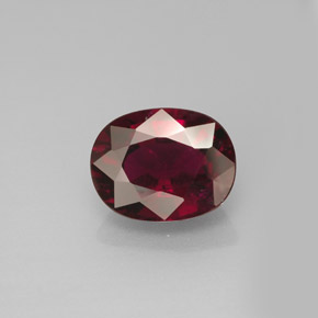 Turmalina rubelita rojo natural de 2,05 ct, corte óvalo, VS-SI