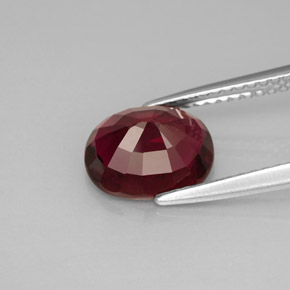 Turmalina rubelita rojo natural de 2,05 ct, corte óvalo, VS-SI