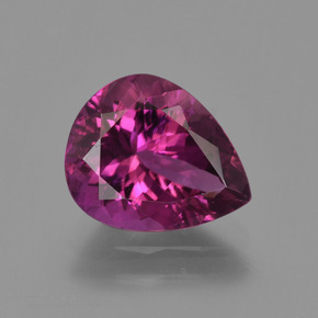 turmalina rubelita Morado natural de 1.98 ct, En forma de pera, VVS-VS