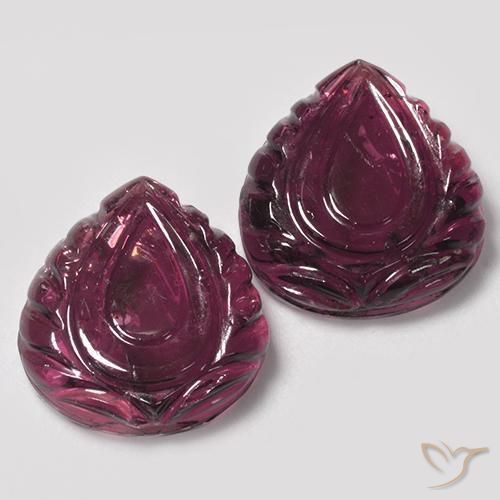 Gemas de turmalina rubelita Rojo frambuesa natural de 17.16 ct, Elegante, Translúcido