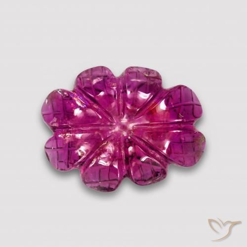 turmalina rubelita Rojo oscuro natural de 4.63 ct, Corte Flor, Translúcido