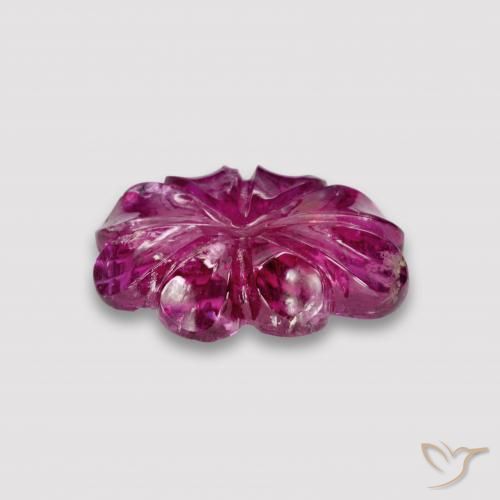 turmalina rubelita Rojo oscuro natural de 4.63 ct, Corte Flor, Translúcido