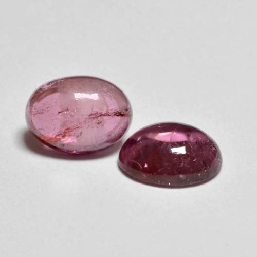 Gemas de turmalina rubelita Magenta intenso natural de 2.53 ct, Corte Óvalo, Transparente