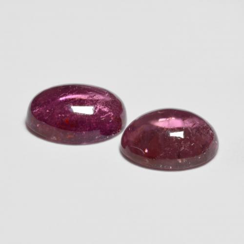 Gemas de turmalina rubelita Magenta intenso natural de 2.53 ct, Corte Óvalo, Transparente