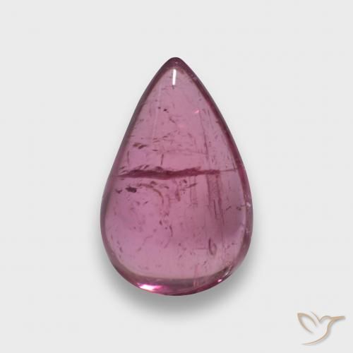 2.27ct Natural Rosado magenta oscuro turmalina rubelita, En forma de pera, Transparente