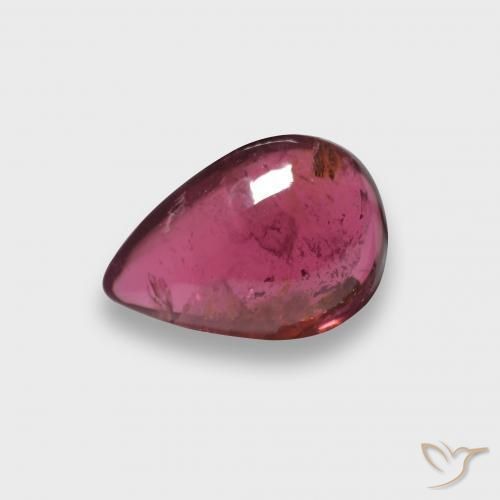 turmalina rubelita Rojo púrpura natural de 2.06 ct, En forma de pera, Translúcido