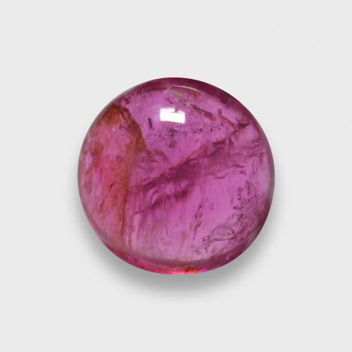 turmalina rubelita Rojo frambuesa natural de 2.46 ct, Corte Redondo, Translúcido