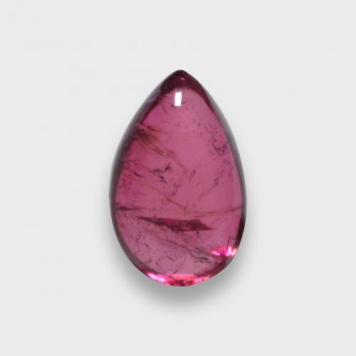 Turmalina rubelita rojo natural de 1,41 ct, en forma de pera, translúcido