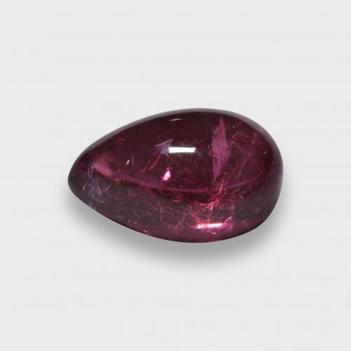 Turmalina rubelita rojo natural de 1,41 ct, en forma de pera, translúcido