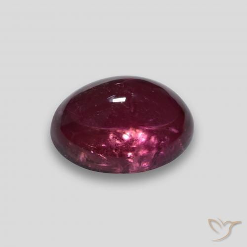turmalina rubelita Rojo medio natural de 2.41 ct, Corte Óvalo, Translúcido