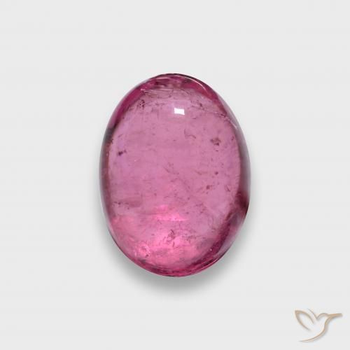 Turmalina rubelita rojo natural de 1,81 ct, corte óvalo, translúcido