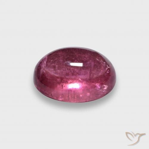 Turmalina rubelita rojo natural de 1,81 ct, corte óvalo, translúcido