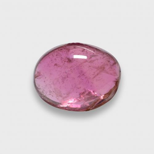 Turmalina rubelita rojo natural de 1,25 ct, corte óvalo, translúcido