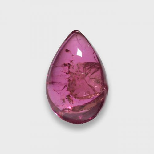 turmalina rubelita Rojo oscuro medio natural de 1.91 ct, En forma de pera, Translúcido