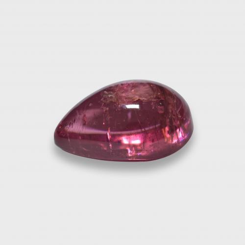 turmalina rubelita Rojo oscuro medio natural de 1.91 ct, En forma de pera, Translúcido