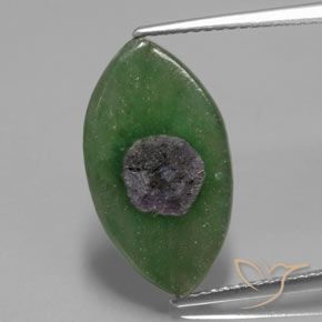 5.00ct Natural Multicolor Rubí en fucsita, Marquesa, Translúcido