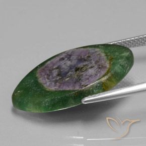 Rubí en fucsita Multicolor natural de 13.22 ct, Marquesa, Translúcido