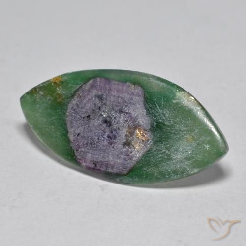 Rubí en fucsita Multicolor natural de 7.35 ct, Marquesa, Translúcido