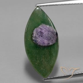 5.26ct Natural Multicolor Rubí en fucsita, Marquesa, Translúcido