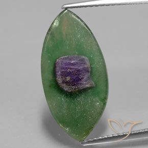 3.99ct Natural Multicolor Rubí en fucsita, Marquesa, Translúcido